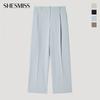 [Она мисс] Брюки с широкой посадкой и защипами SwSSlp22090