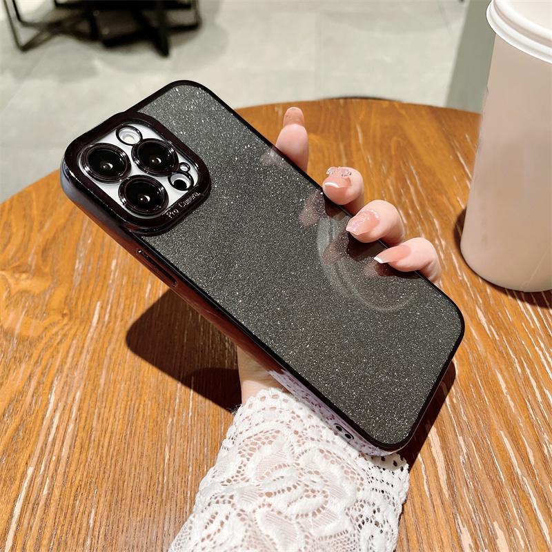 Роскошный квадратный блестящий силиконовый чехол с покрытием для iPhone 16 15 14 13 12 11 Pro Max X XR XS 7 8 Plus SE 2 2022 Мягкий чехол с пайетками Fashion SE 2020