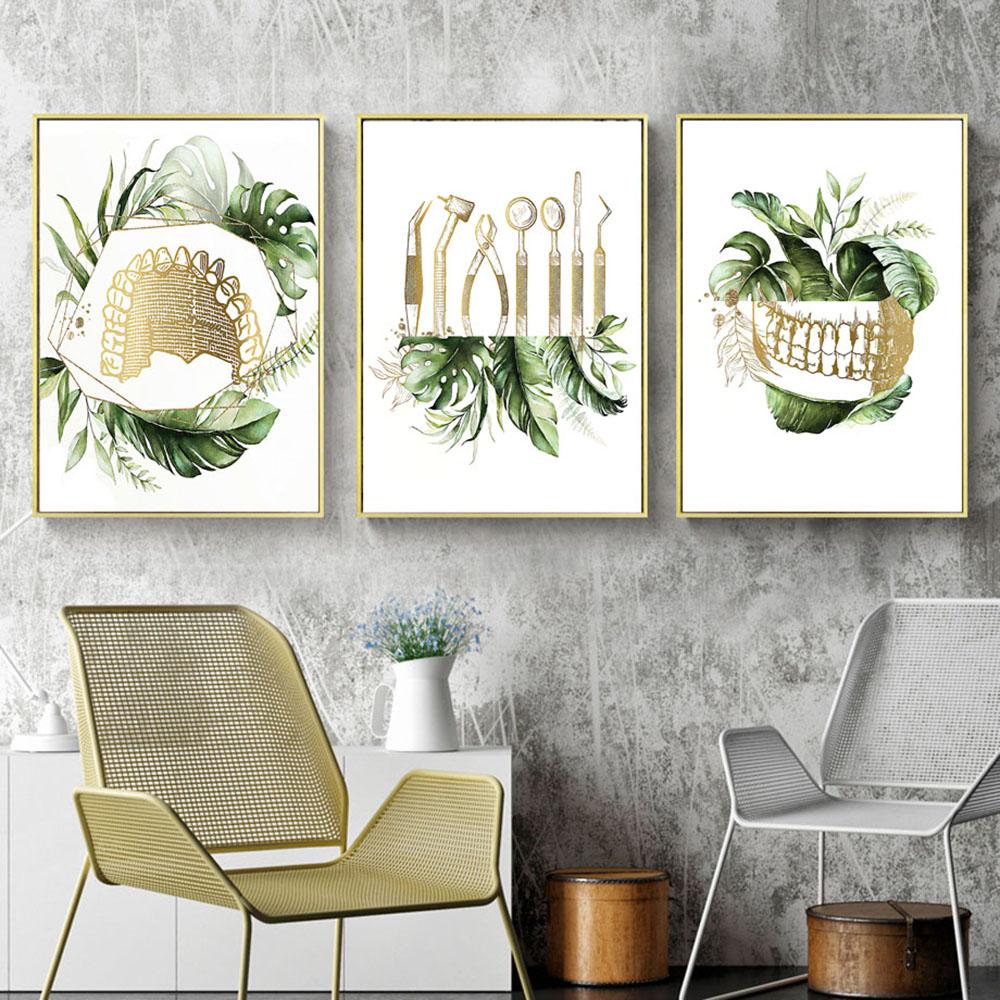 Анатомия зубов Скелет стоматологические инструменты настенная живопись на холсте плакаты на скандинавскую тему с принтом картина для медицинской клиники для комнаты домашний декор