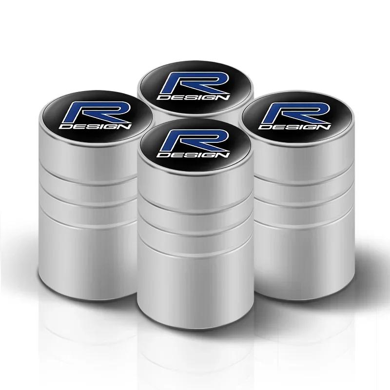 Car Logo Badge Wheel Tire Valve Caps Air Stem Tyre Plug Accessories For Volvo Rdesign XC60 XC40 V60 V40 EX30 XC90 S60 C30 V50