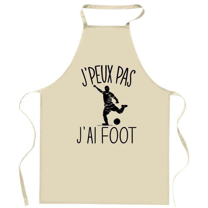 Tablier de cuisine - foot J'peux pas - Impression Bretonne - Coton résistant - Impression DTG France