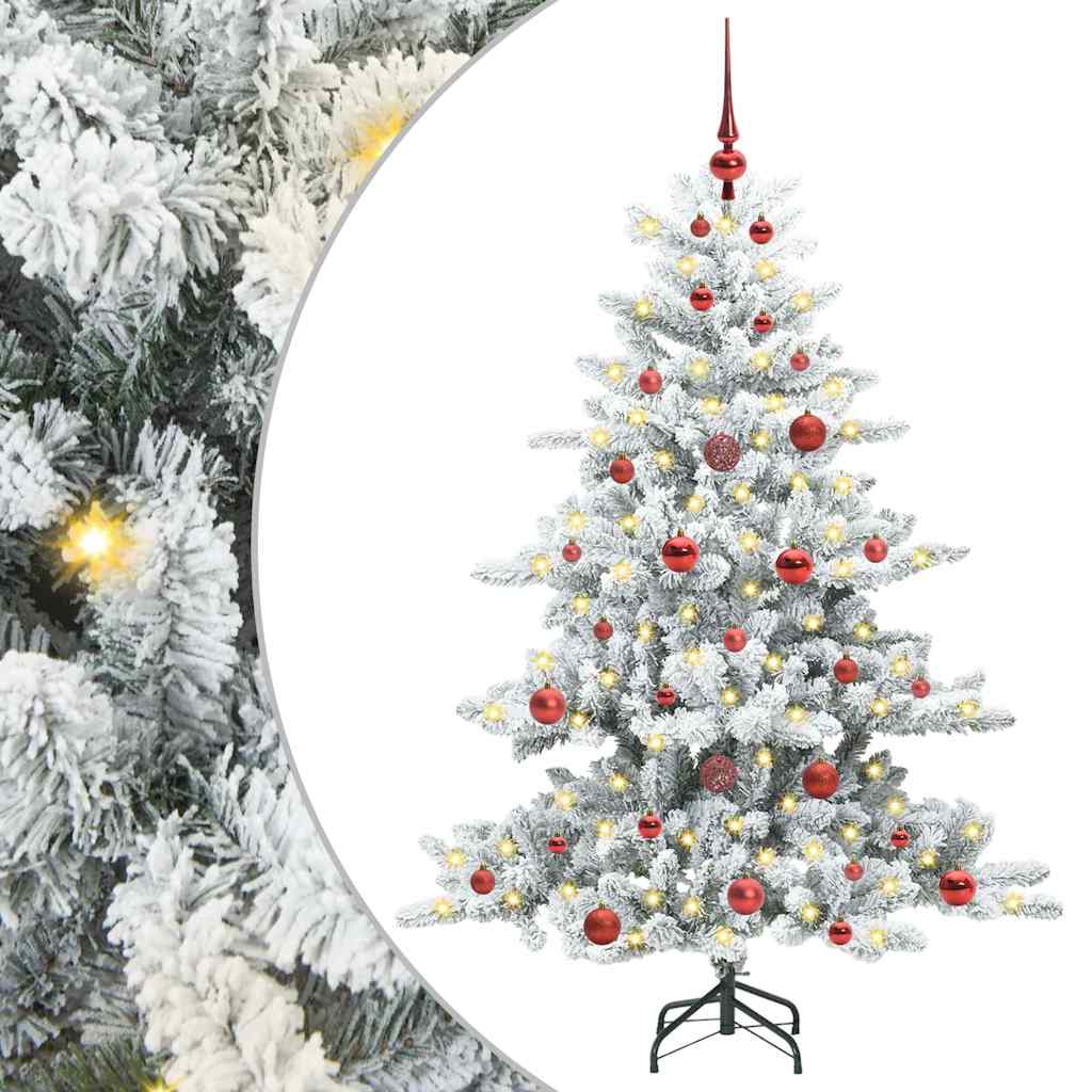Artificial Foldable Christmas Tree White 150 cm PVC and Steel