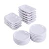 10Pcs Kitchen Toys Doll House Trays Plates Doll Durable Mini Food White Dishes Tableware Miniature Doll House Accessories