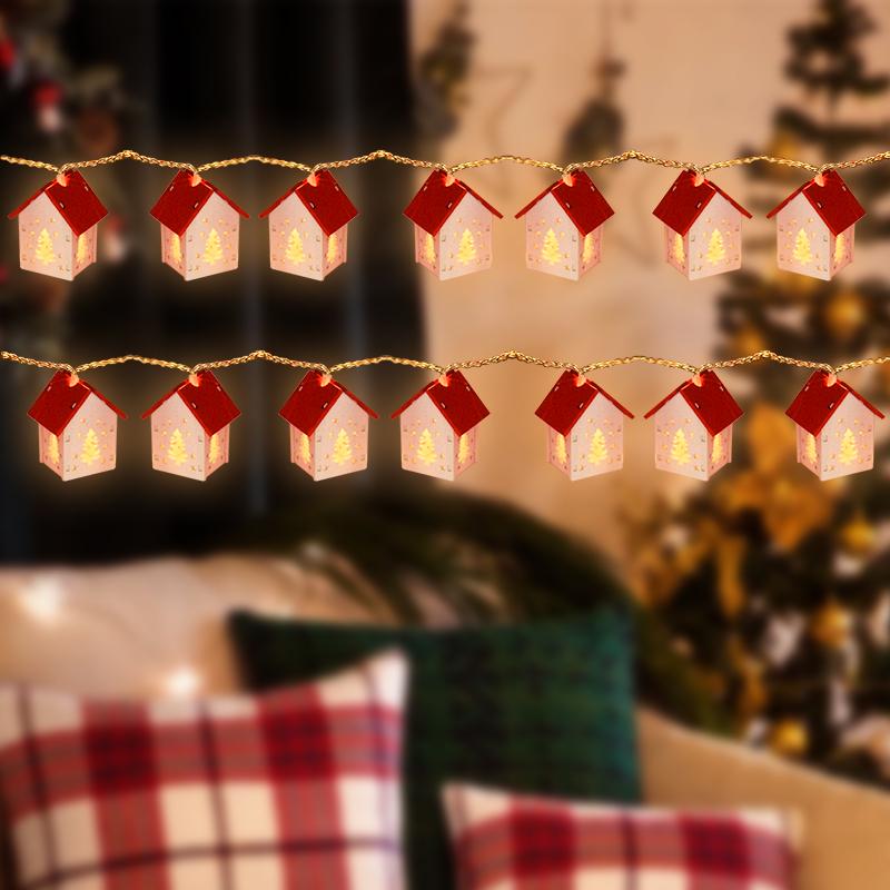 Рождественский деревянный дом светодиодная гирлянда рождественская елка подвесное украшение рождественское украшение для дома дети новогодний подарок Navidad