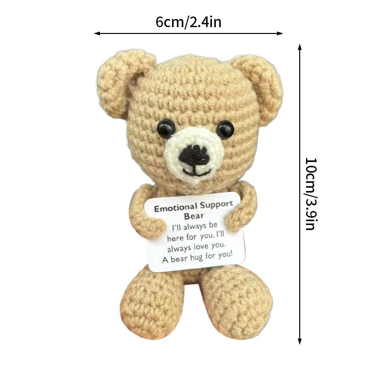 Handmade Crochet Miniature Potted Ornaments Positive Energy Card Wovening Emotional Support Plants Ornament Car Decorations