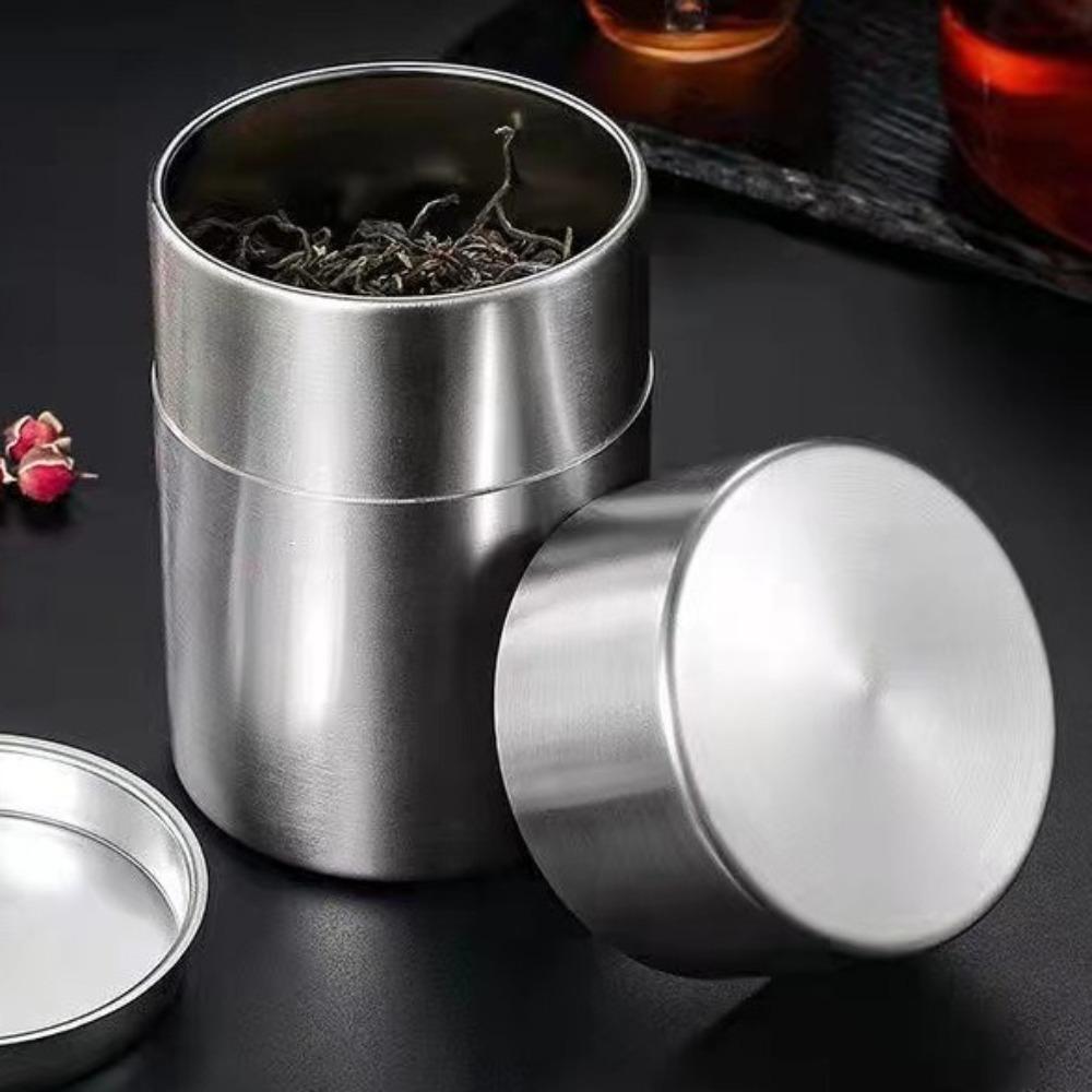 Portable Tea Caddies 304 Stainless Steel Storage Jar Teaware Tea Packaging Cans  Tea
