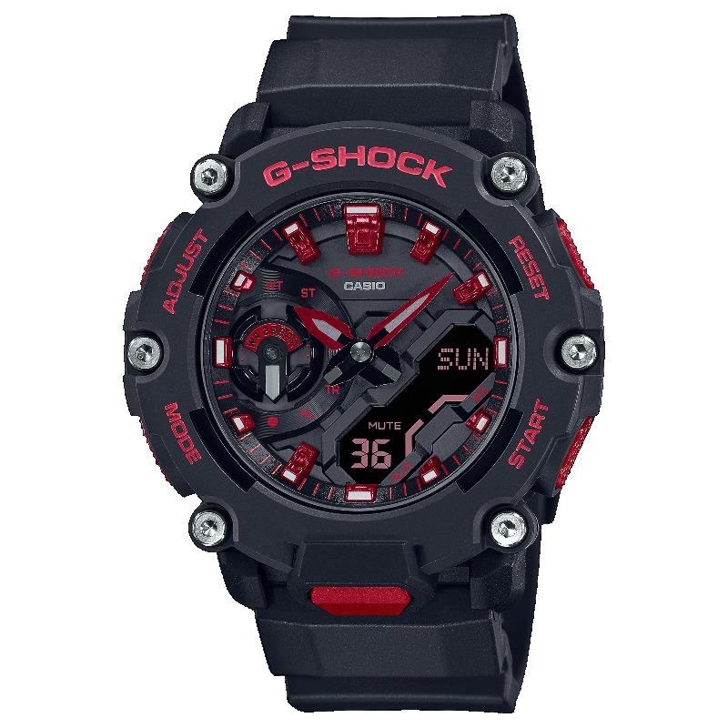 Casio Мужские часы G-SHOCK из смолы, водонепроницаемые 200 м, цифровые, ударопрочные, кварцевые, GA-2200BNR-1A