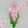 Crocheted Dreamcatcher Premium Sensation Feather Hanging Ins Pink Teenage Girl's Heart Bedroom Window Sill Home Niche Decorations
