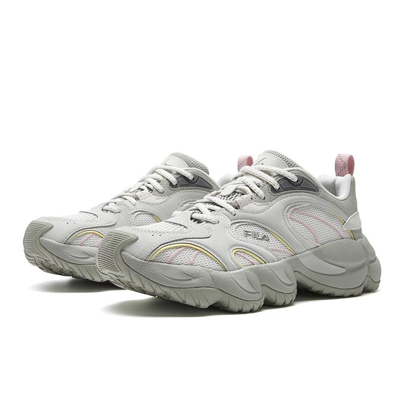 Fila ОРИГИНАЛЬНЫЕ Амортизирующие Устойчивые к истиранию Дышащие Легкие Низкие Кроссовки на массивной подошве Женские Цвет Mist Pearl Gray F12W612109FFV