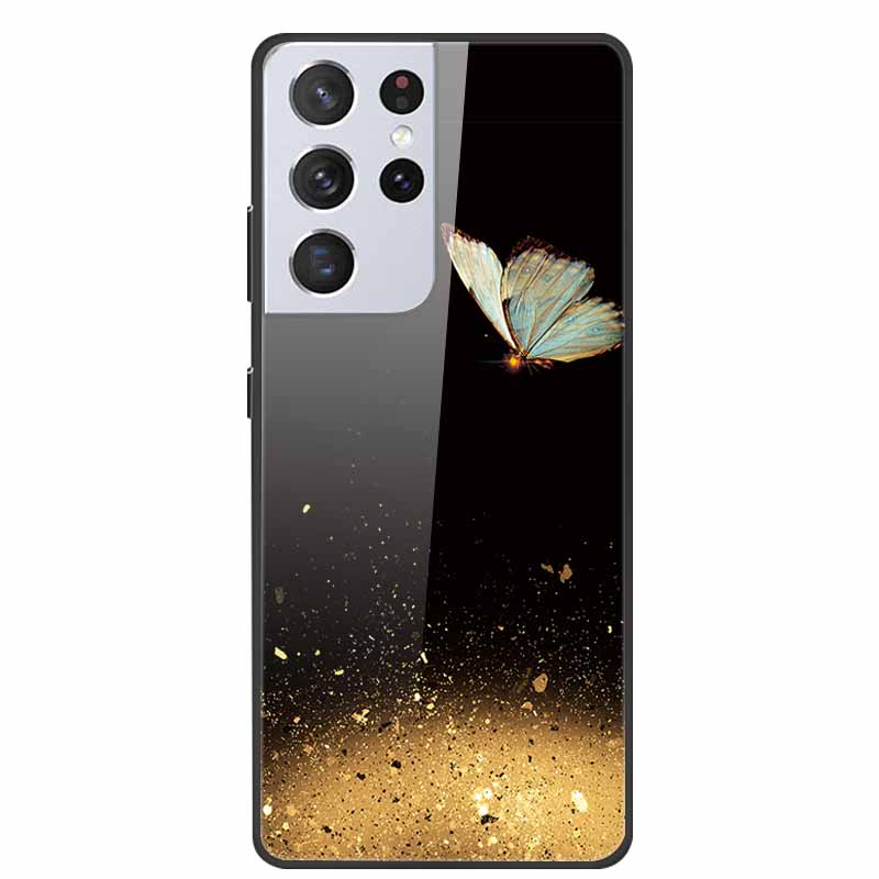 Для Samsung Galaxy S25 Ultra Закаленное Стекло Чехол Задняя Крышка Жесткие Чехлы для Телефона для SamsungS25 ULTRA 5G SM-S938B Защитный Capa