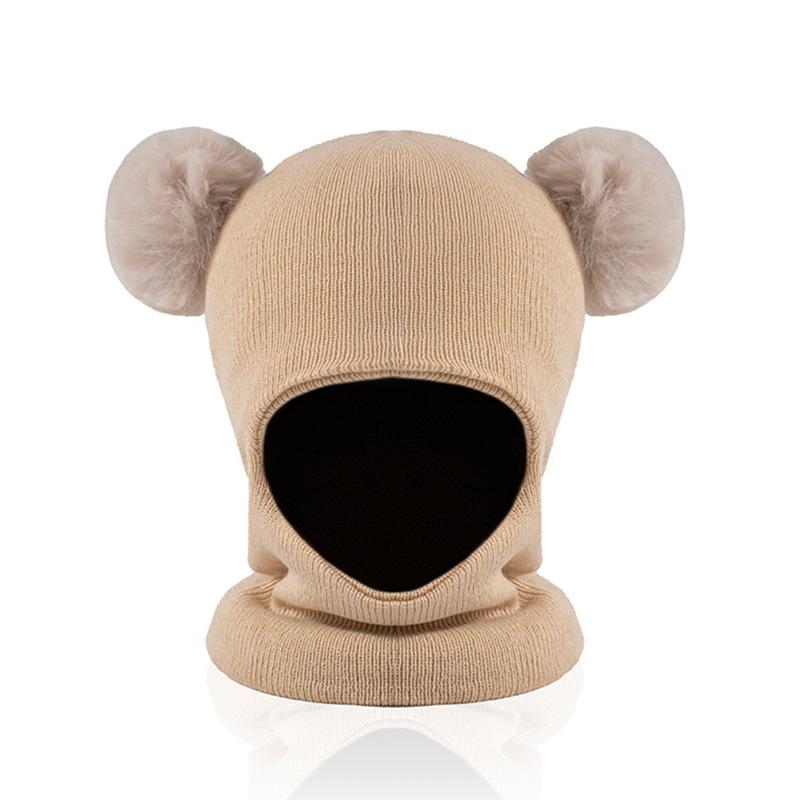 Детский набор шапка и шарф, на флисовой подкладке, утолщенный, с защитой ушей, зимняя теплая вязаная шапка для мальчиков и девочек