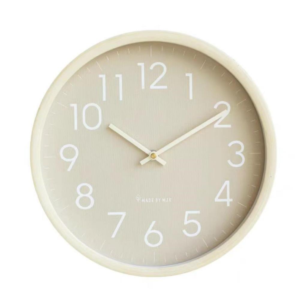 Mermbe Wall Silent Wall Natural 12 Daalabo Acrylic Scandinavian Analog Clock Clock, Stylish, Popular, Clock, Hanging, Round, Wood, Inch, Numerals,
