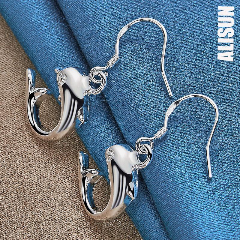 Серьги-подвески в виде дельфина из стерлингового серебра 925 пробы, модные свадебные украшения