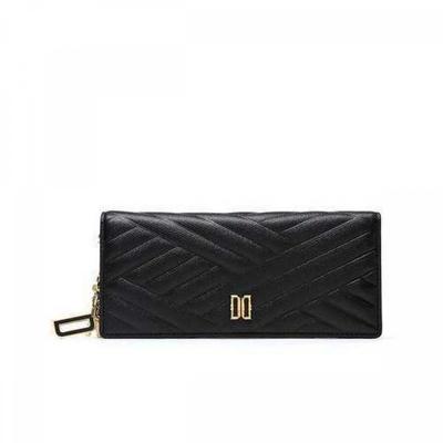 Black Dd Logo Mesh Embossing Long Wallet Dcwa4e212bk
