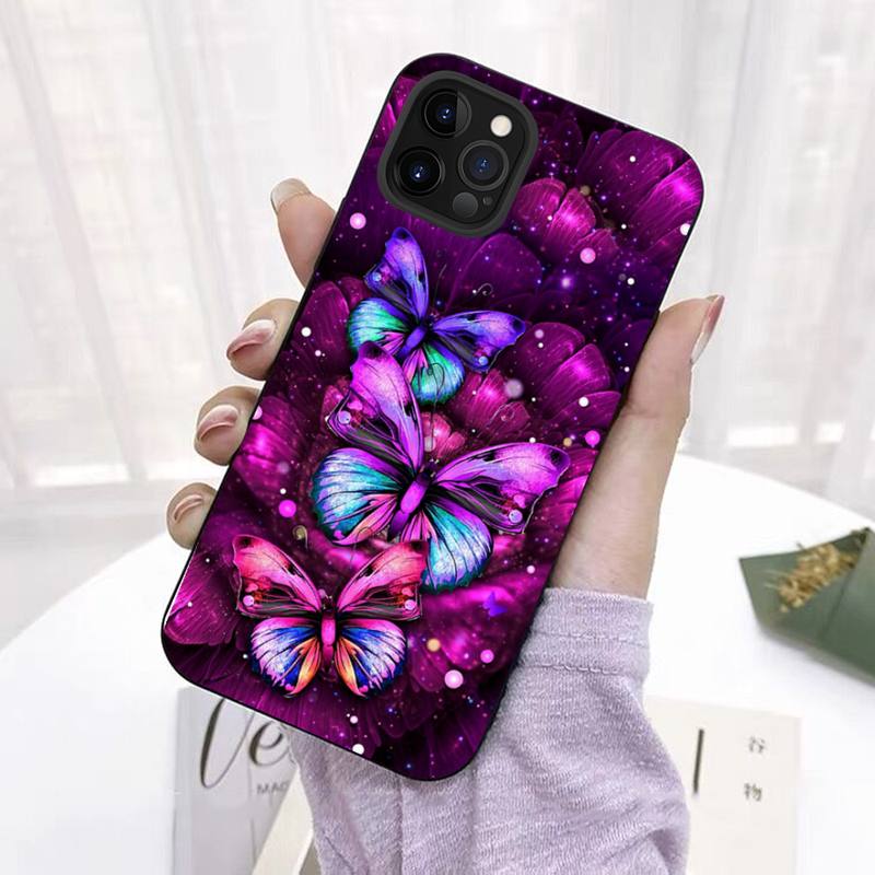Милый красочный чехол для телефона с бабочками для iPhone 11 12 13 Mini Pro Max 8 7 6 6S Plus X 5 SE 2020 XR XS Funda Case