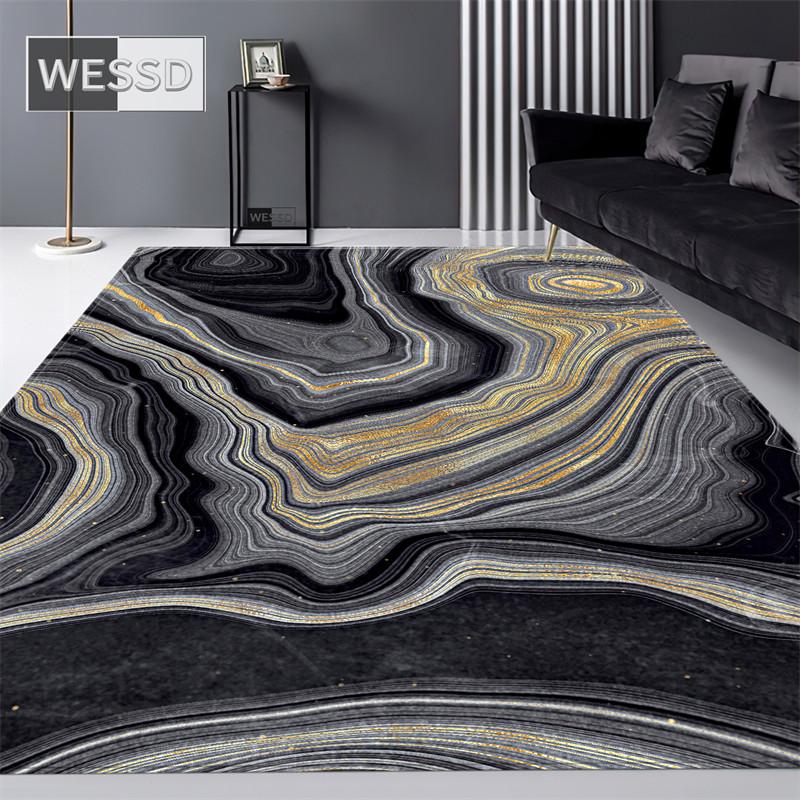 Скандинавские черные золотые мраморные роскошные ковры для гостиной, спальни, мягкие водопоглощающие коврики для ванной комнаты, коврик для прихожей, 3D ковер