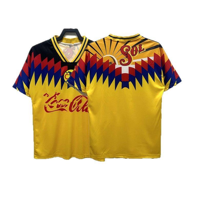 Retro Mexico America Football Jersey Short Sleeve Sports Shirt Men Women Soccer Training