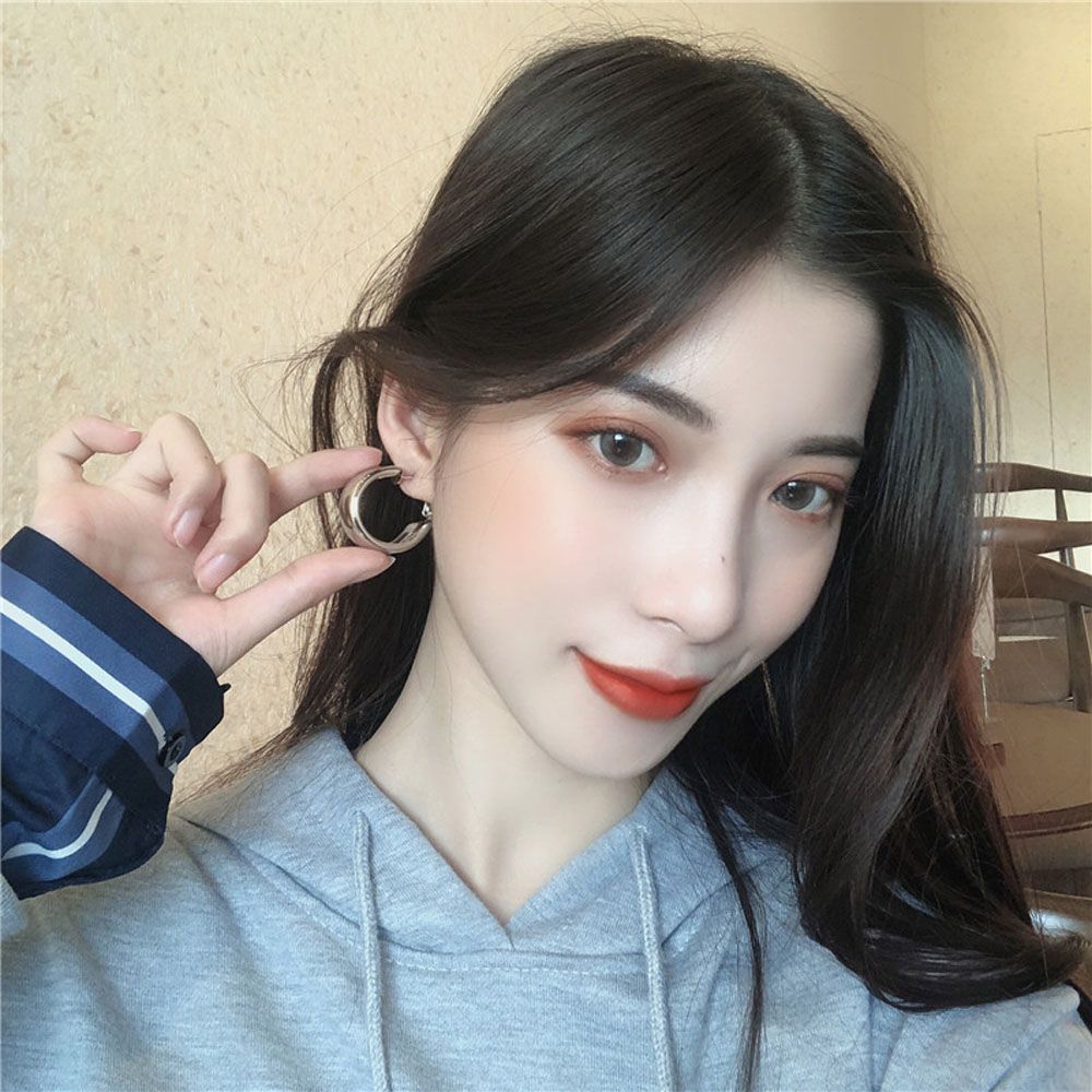 Tube Fashion  Accessories Round Circle Large Drop Earrings Dangle  Earrings Jewelry Hoop Earrings