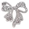 Golden Bowknot Brooch Sparkling Rhinestone Bow Brooch, Mini Shaped Lapel Alloy Pin Pin, Clothing Jewelry Accessory for Women Girls Bag Decoration