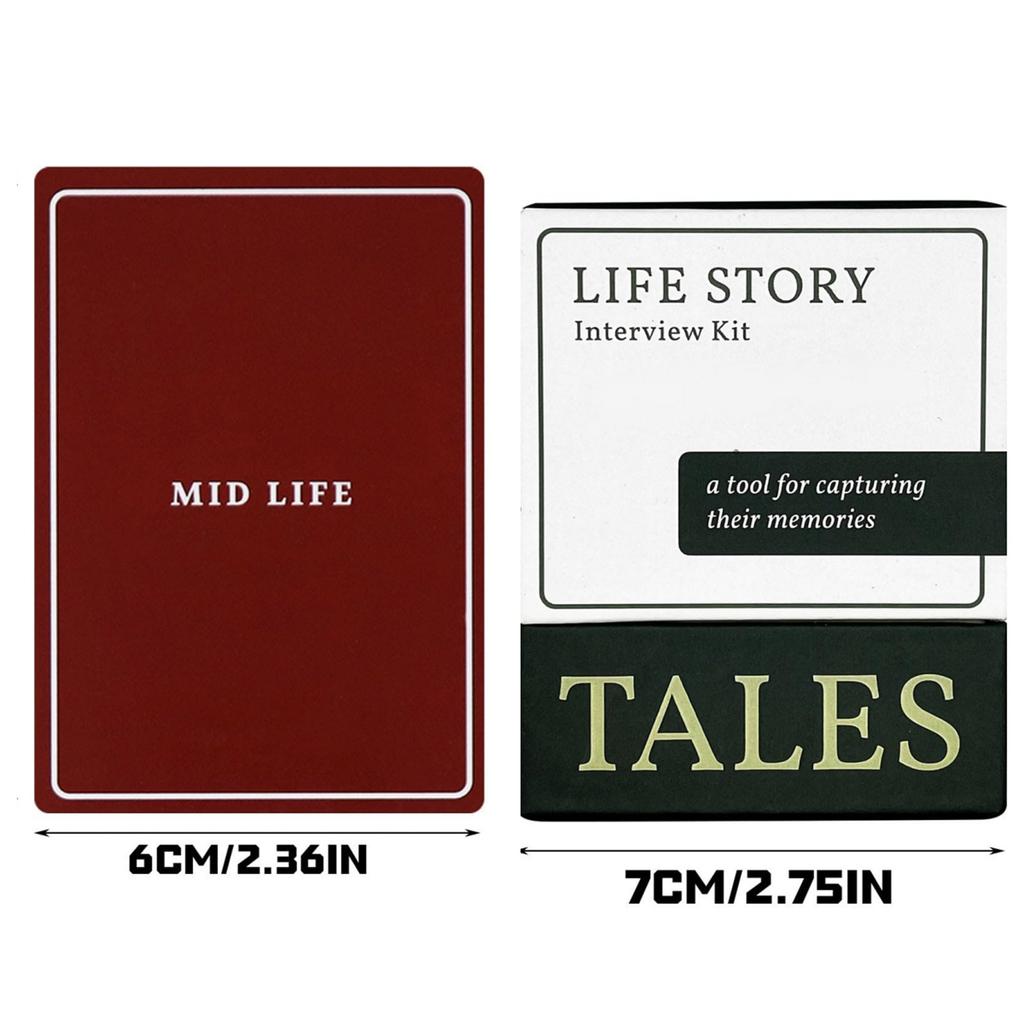 150 Pcs Life Story Interview Kit Cards, Family Conversation Cards With 3 Stages Of Life, Get To Know Parents And Grandparents For Family Pictionary
