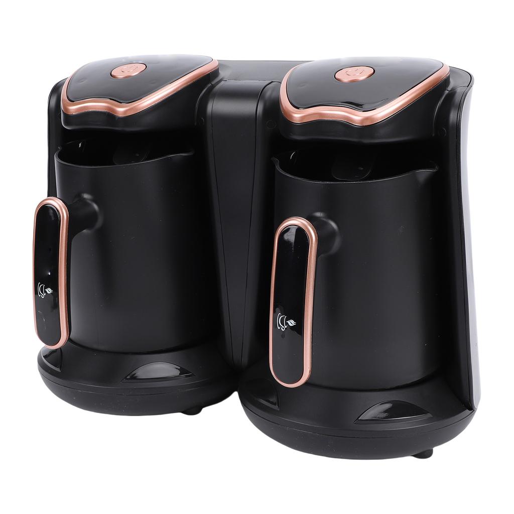 Turkish Coffee Maker 1200W Dual Compartment Electric Turkish Coffee Machine with 2 Cups for Hot Beverage Brewing