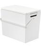 Yamazaki Jitsugyo 5457 Iron Storage Case with Lid That Can Be with Handle Ironed, White, Approx. W33XD20.5~20XH26~31 (including Handle) Cm, Tower,
