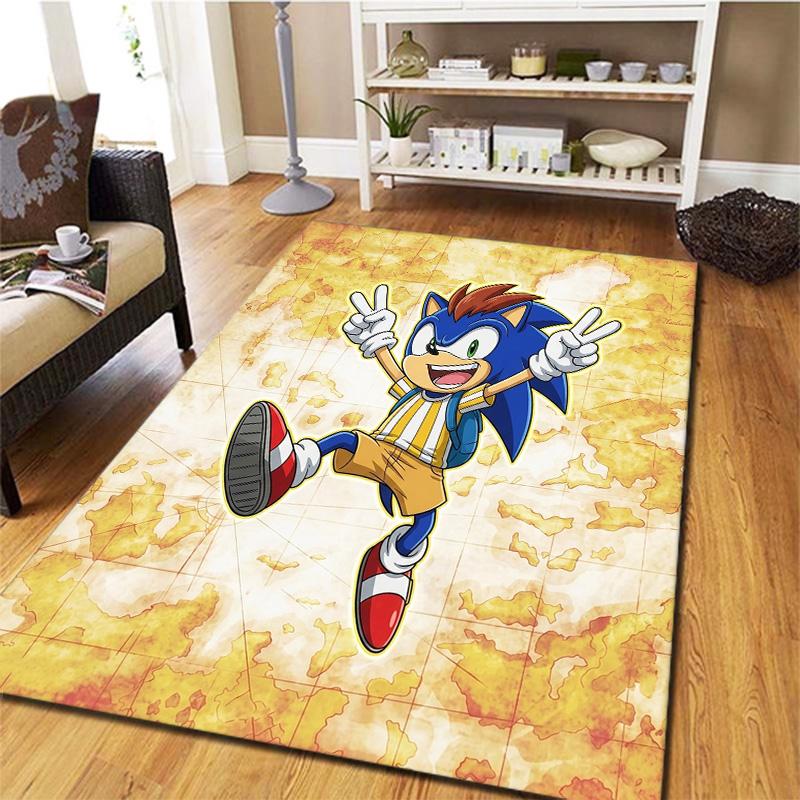 Sonic Hedgehog Carpet Rug For Living Room Bedroom Home Sofa Decoration Kids Play Nonslip Floor Mat