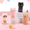 1/4pcs Cozy Cat Pencil Sharpener Mini Transparent Cartoon Kitties Manual Sharpeners Stationery School Kids Gift Reward