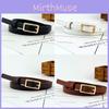 Leather Pu Minimalist Waist Belt For Women With Rectangular Buckle Design