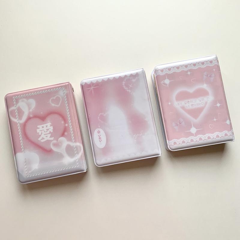 40 Grids INS Cute Heart Hollow Photocard Holder Photo Album Storage Album Cartoon Photo Album Collection Book Star Chasing Album
