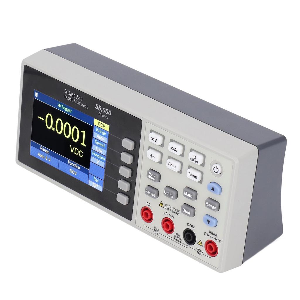 Портативный настольный мультиметр с цифровым ЖК-дисплеем, регистрация данных, 55000 отсчетов для напряжения и тока