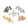 50pcs/lot 3/4/5/6mm Pin Findings Stud Earring Basic Pins Stoppers Connector For DIY Jewelry Making Accessories Supplies