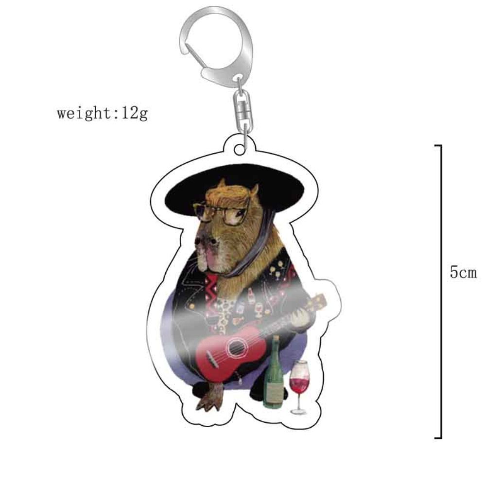 Брелок с изображением капибары, капибары, смолы, брелоки с изображением животных капибары, брелоки для ключей, сумка, подвеска