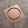 Gold Conceal Floor Drain Chrome Black Gold brass Square 10X10cm Anti-block anti-smelly Bathroom Drain accessories