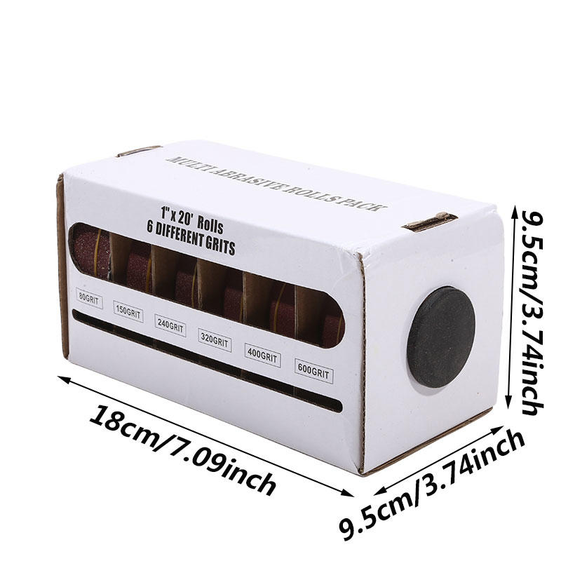 4/5/6 Rolls of Sandpaper Dry Abrasive Tape with Removable Sandpaper Bag with Cloth Dispenser