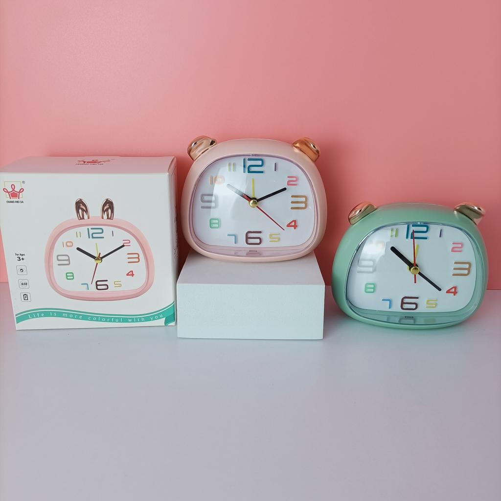 Милые мини-часы в стиле свинки, маленькие свежие будильники, креативные настольные часы для дома и офиса, настольные студенческие