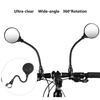 1pc Bicycle Rearview Handlebar Mirrors 360 for Mountain Road Bike Bendable Hose Adjustable Rearview Mirror Bicycle Mirrors