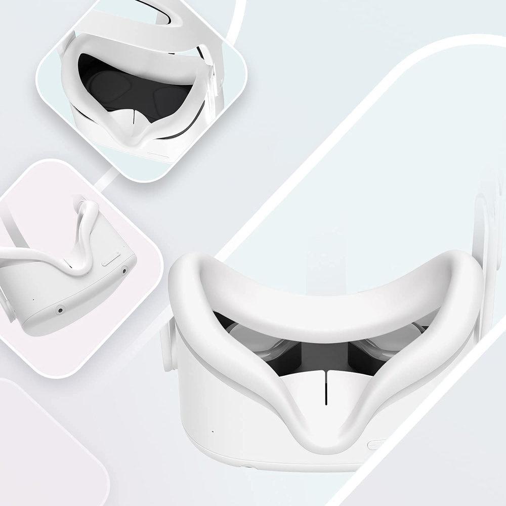 Silicone Face Cover for Oculus Quest 2, White