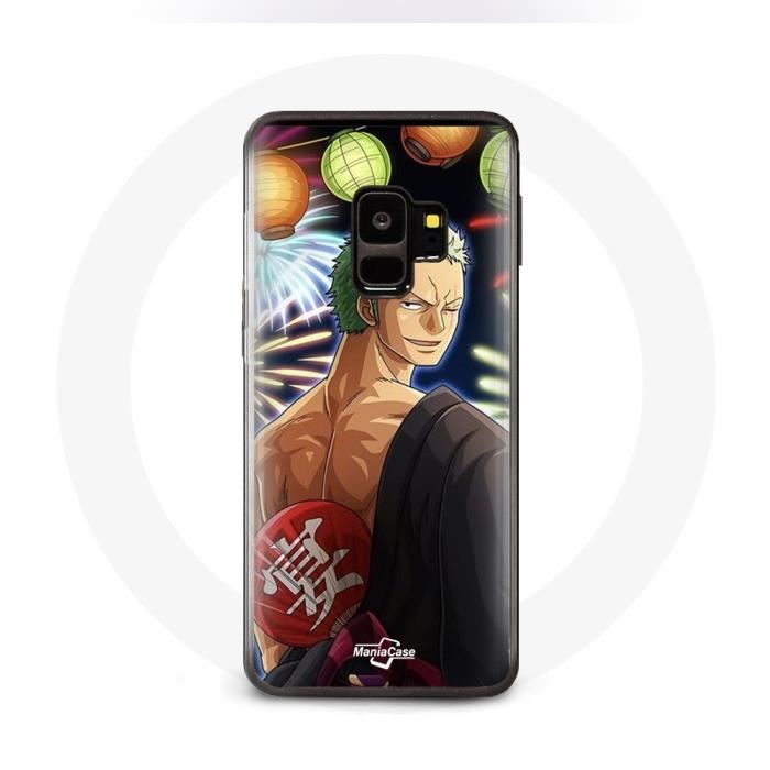 Coque pour Samsung Galaxy S9 One Piece Joyeux noël Zoro Anime Manga
