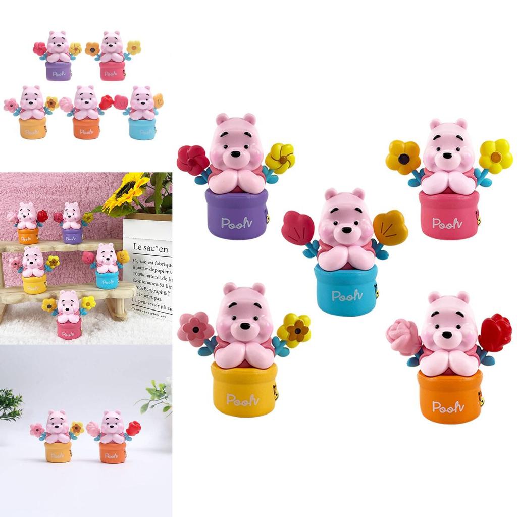Очаровательный Винни Пух Медведь Креативный Цветочный Горшок Фигурка Декоративная Игрушка Модель
