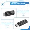 2 шт. Блокиратор данных USB Type-C Адаптер USB-C Juice Jack Поддержка быстрой зарядки(50В/5А) Прекратите кражу данных (черный)