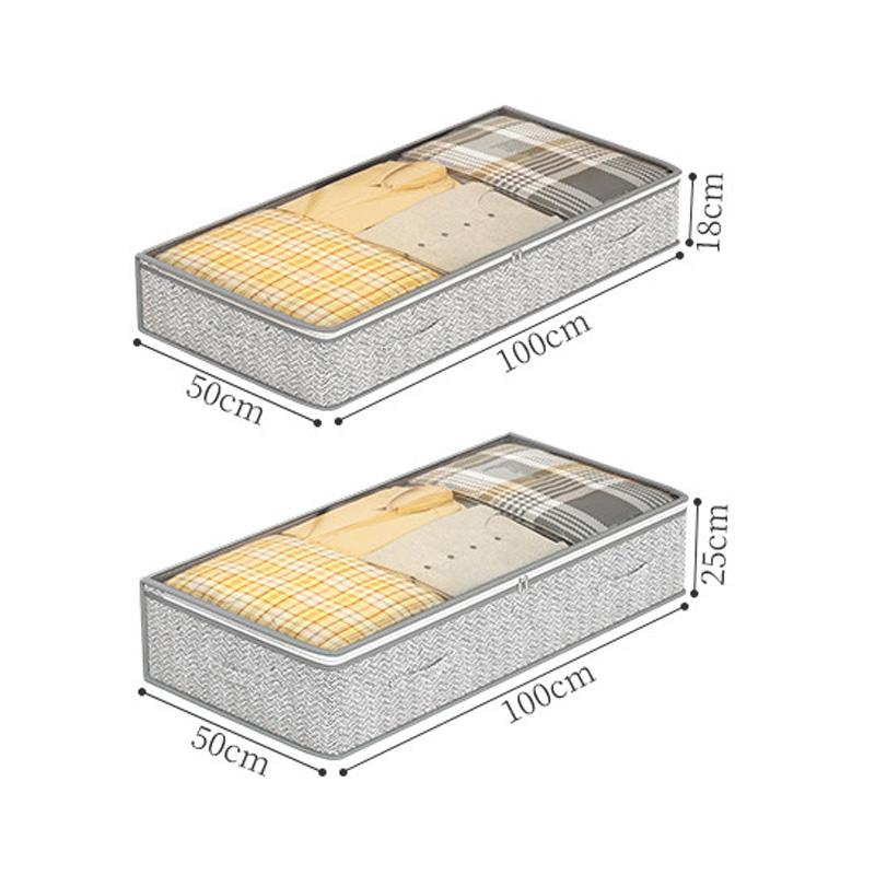 Under Bed Quilt Storage Bag Large Capacity Clothes Dustproof Storage Box Wardrobe Organizer Save Space Underbed Quilt Organizer