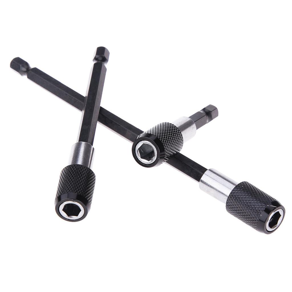3Pcs Screwdriver Extension Bits Quick Release 1/4 Hex Shank Holder Drill Bit Magnetic