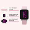 Jnew Pink High Appearance Level Rectangle PC Silicone Kids Watch Stopwatch Kids Digital Watch Waterproof