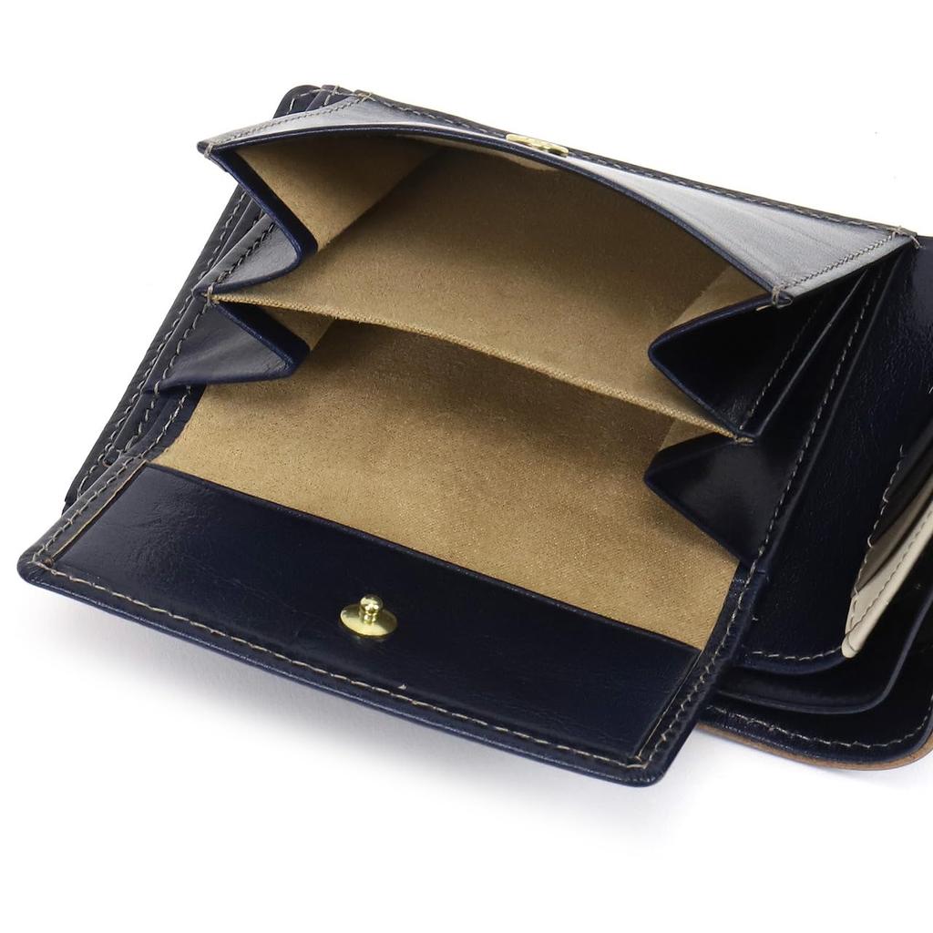 TAKEO KIKUCHI Idea Accessories Кожаный кошелек из коровьей кожи для мужчин [TAKEO KIKUCHI] Складывающийся вдвое №756604 (черный)