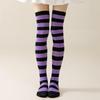 Striped Blue & White Over-the-Knee Cosplay Socks for Women - Anime Thigh Highs