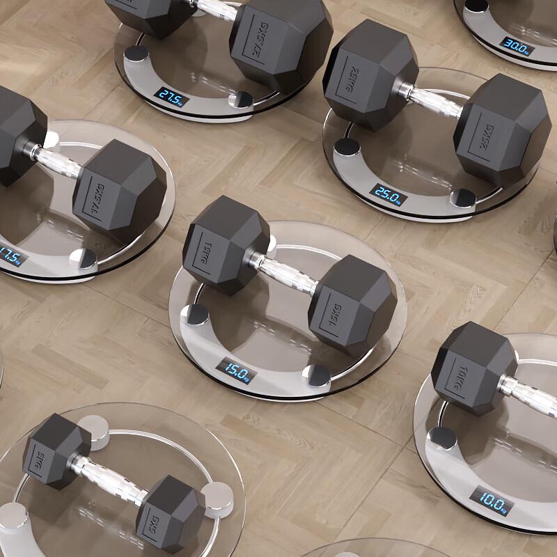 YANBO Hexagonal Rubber-Coated Dumbbells
