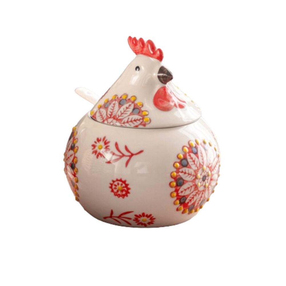 Керамические банки для кухни в форме курицы, креативные банки для хранения специй, украшения для дома