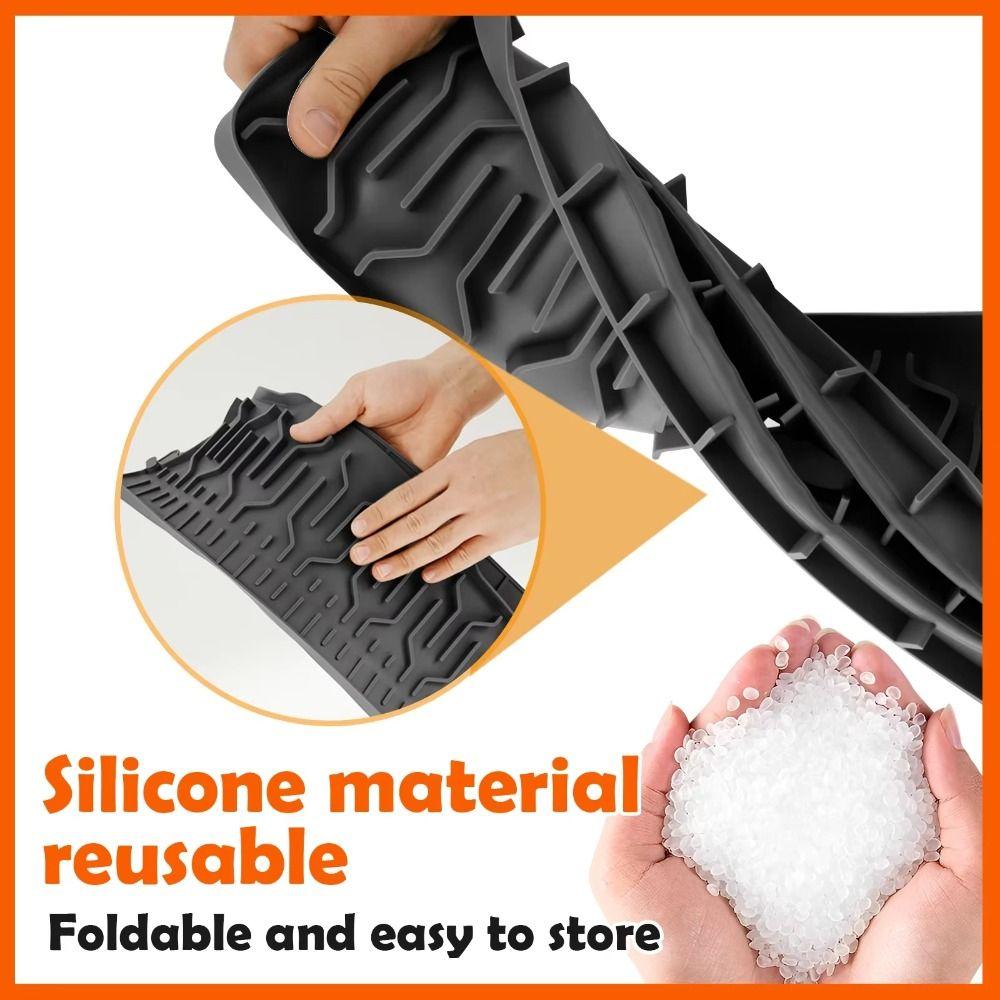 Silicone Kitchen Faucet Splash Guards Quick Dry Anti-splash Sink Splashing Guard Large Size Foldable Drain Tray Mat Sink