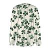 Women's Mardi Gras Print Long Sleeve Knit Cardigan Button Jacket